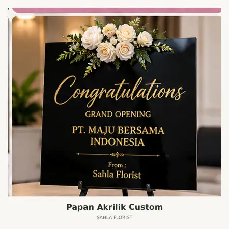 Papan Bunga Akrilik Kawalu